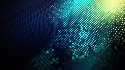 Obraz premium Abstract Digital Art: Teal, Green, and Blue Dotted Pattern