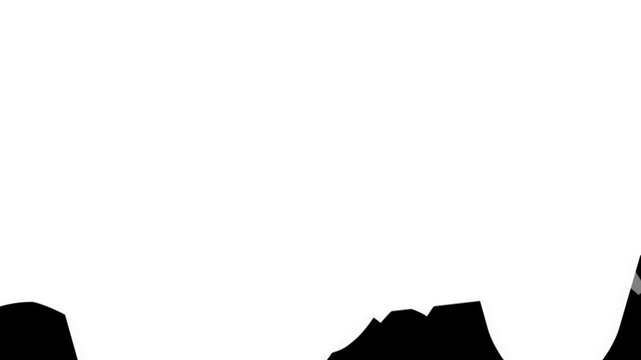 Flying bat silhouette icon animation. Bat vampire flying concept logotype background.