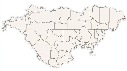 Fototapeta premium Blank Guatemala Map Regions Departments Outline