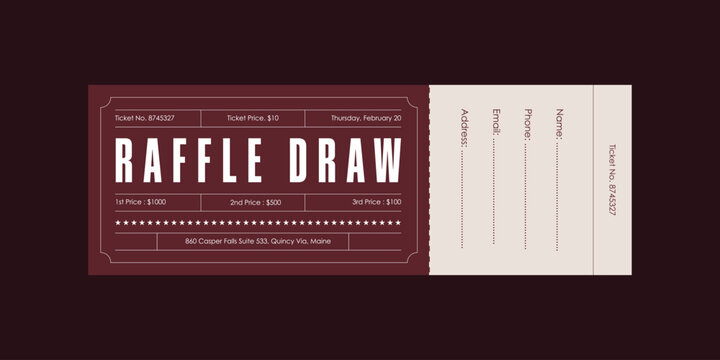 raffle ticket template, raffle draw ticket template, print ready, raffle ticket, raffle paper voucher, charity, fundraising event ticket template