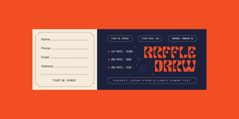 raffle ticket template, raffle draw ticket template, print ready, raffle ticket, raffle paper voucher, charity, fundraising event ticket template
