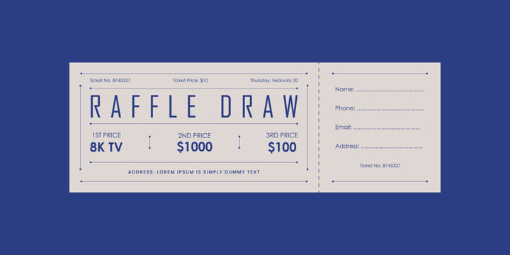 raffle ticket template, raffle draw ticket template, print ready, raffle ticket, raffle paper voucher, charity, fundraising event ticket template