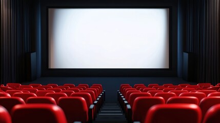 Fototapeta premium Empty movie theater interior (1)
