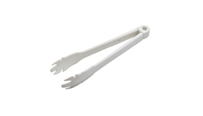 Stark contrast, a single white plastic spoon against dark background white