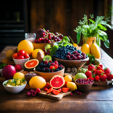fruits and berries close-up