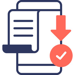 Digital Invoice mixed color icon