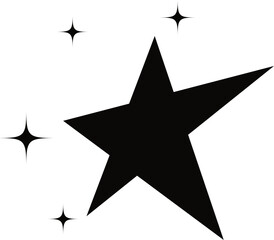 Star sparkle hand drawing simple element illustration