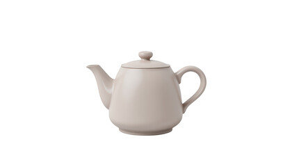 Obraz premium Elegant white ceramic teapot with lid, perfect for a relaxing tea time