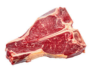 T Bone Steak Isolated Raw Beef Meat Fresh Cut Out PNG Transparent Background
