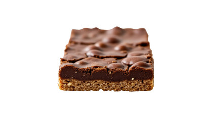 Indulge in the rich flavor of a chocolate bar with decadent topping delicious