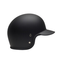 Fototapeta premium A sleek black helmet designed for various sports, featuring a modern shape and ventilation holes for comfort and safety. Ideal for athletes looking for protection during practice.