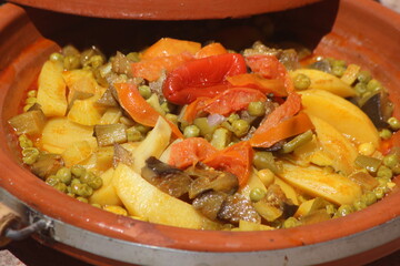 Fresh Tajine Close Up, Traditional Moroccan Food