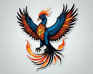 Majestic Phoenix Bird Mythical Creature Illustration