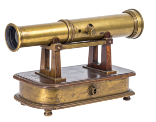 Antique Brass Telescope Isolated Vintage Nautical Spyglass Retro Exploration Discovery