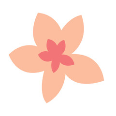 Pink flower head vector illustration, isolated on white background, pink flower clip art, flower clip art