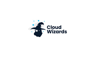 Wizard in clouds and stars
