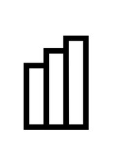 business graph on a white background