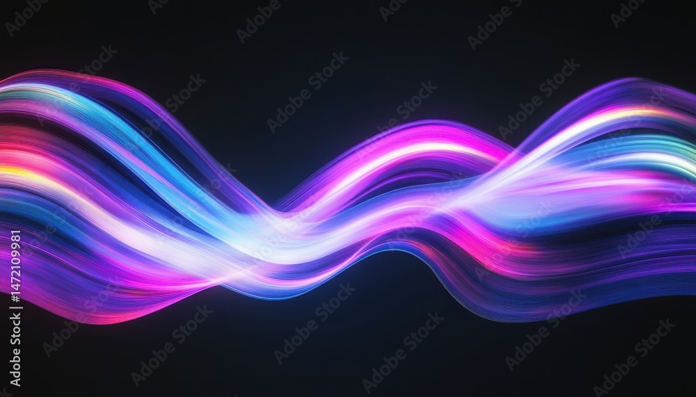 Poster Abstract Colorful Light Wave Abstract Background