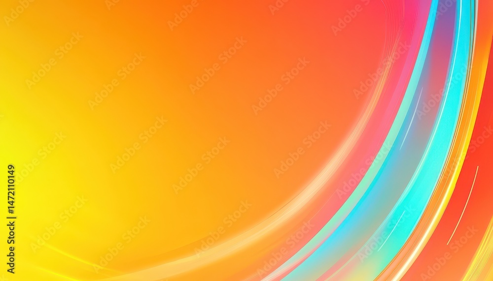 Poster abstract colorful swirls background with orange yellow blue red gradient