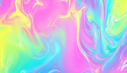 Fototapeta premium Abstract Colorful Swirls Pastel Rainbow Vibrant Fluid Marbling Background
