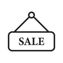 discount icon. Discount hanger board icon on transparent background. Discount sign on a wooden board. Discount board symbol hanging in shop, restaurant, vector illustration