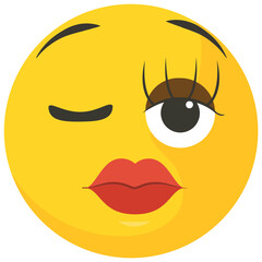 Winking Female Emoticon
