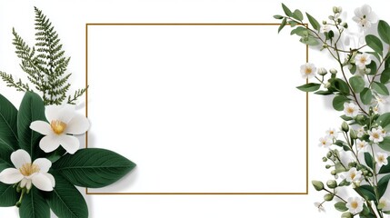Elegant wedding invitation template with floral border for romantic celebrations