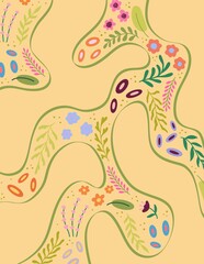 Fototapeta premium seamless pattern with flowers