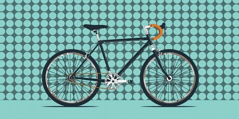 Fototapeta premium Stylish Bike Design with Repeating Pattern Grid