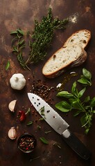 Realistic Flatlay of Culinary Delights