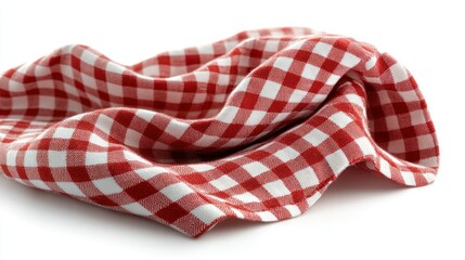 Obraz premium Rustic red and white checkered cloth
