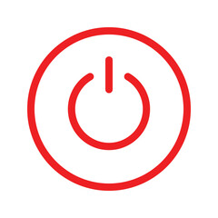 Power button vector, standby sign, power button icon