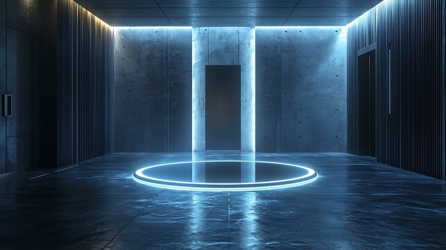 A noise-canceling sound field ring embedded into a floor mat, subtle light shimmer pulses based on room acoustics, futuristic silence tech, 8K sharp render