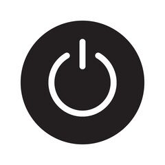 Power button vector, standby sign, power button icon