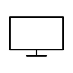 TV icon in trendy flat style isolated on gray background. Television symbol for website, logo, app design.