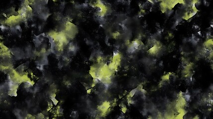Abstract design with dark and pale yellow splotches.