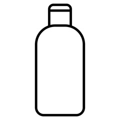 
Illustration of a black simple hair shampoo icon isolated on white background