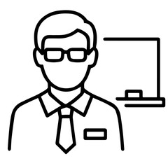 teacher icon on white background vector
Vector icon people and professions