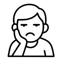 sad man icon on white background vector
Vector icon people and professions