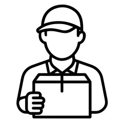 icon man courier on white background vector
Vector icon people and professions