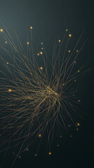 Obraz premium Golden Network with Abstract Background.