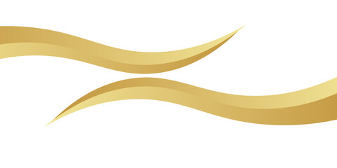 gold wave curve, golden wave corner shape for element, stripes ribbon golden graphic, striped gold. eps 10