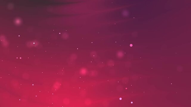 Maroon background with particle bokeh light overlay. Smooth maroon background with motion blur and flowing lines, suitable for digital ads, video overlays, and presentation slides.