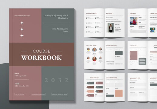 Course Work Book Template Layout