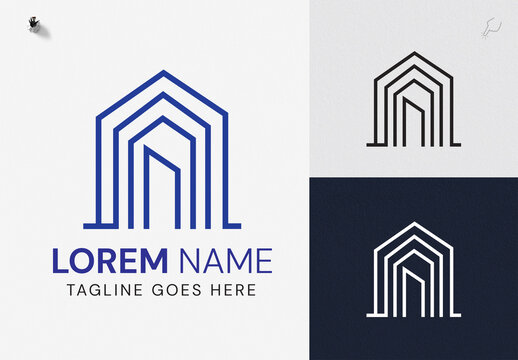 Architecture Logo Design Abstract Real Estate Construction and Building Symbol for Company Branding