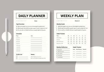 Planner Template Layout