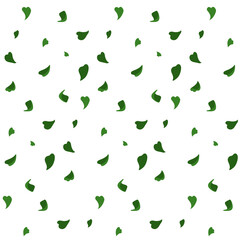 Falling Green Leaves Seamless Pattern – Floral Decorative Background