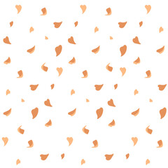 Falling Orange Petals Seamless Pattern – Romantic Floral Background