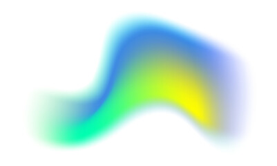 Blurred colored shape. Mesh fluid liquid abstract element. Soft light holographic blob. Neon blend vibrant multicolor figure with aura
