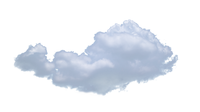 White cloud isolated on white